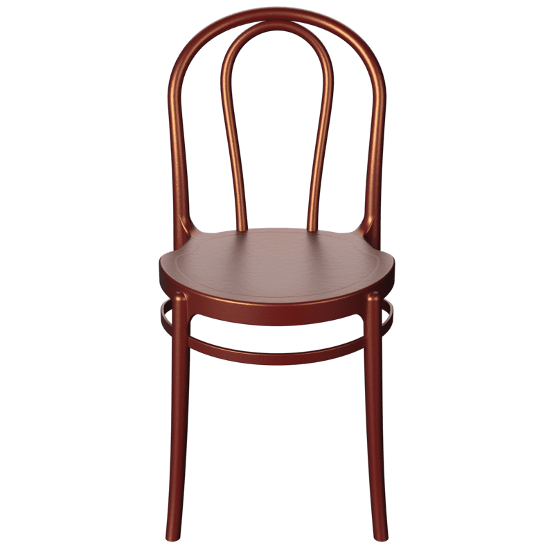 Cadeira de Plástico Retrô Slim marrom